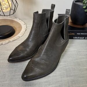 Anthropologie Gee Wawa Leather Ankle Boot Size 7.5